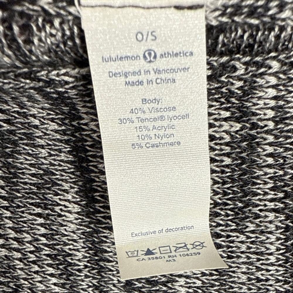 Lululemon Cashmere Blend Mantra Scarf Heathered Black Size‎ One Size - Picture 8 of 11
